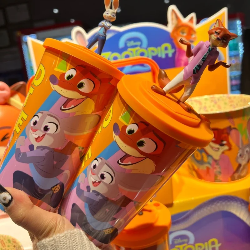 

Оригинальная чашка для воды Disney Zootopia Judy Nick и ведро на плечо с лисой, милая аниме-сувенирная чашка для воды Zootopia, подарок на день рождения