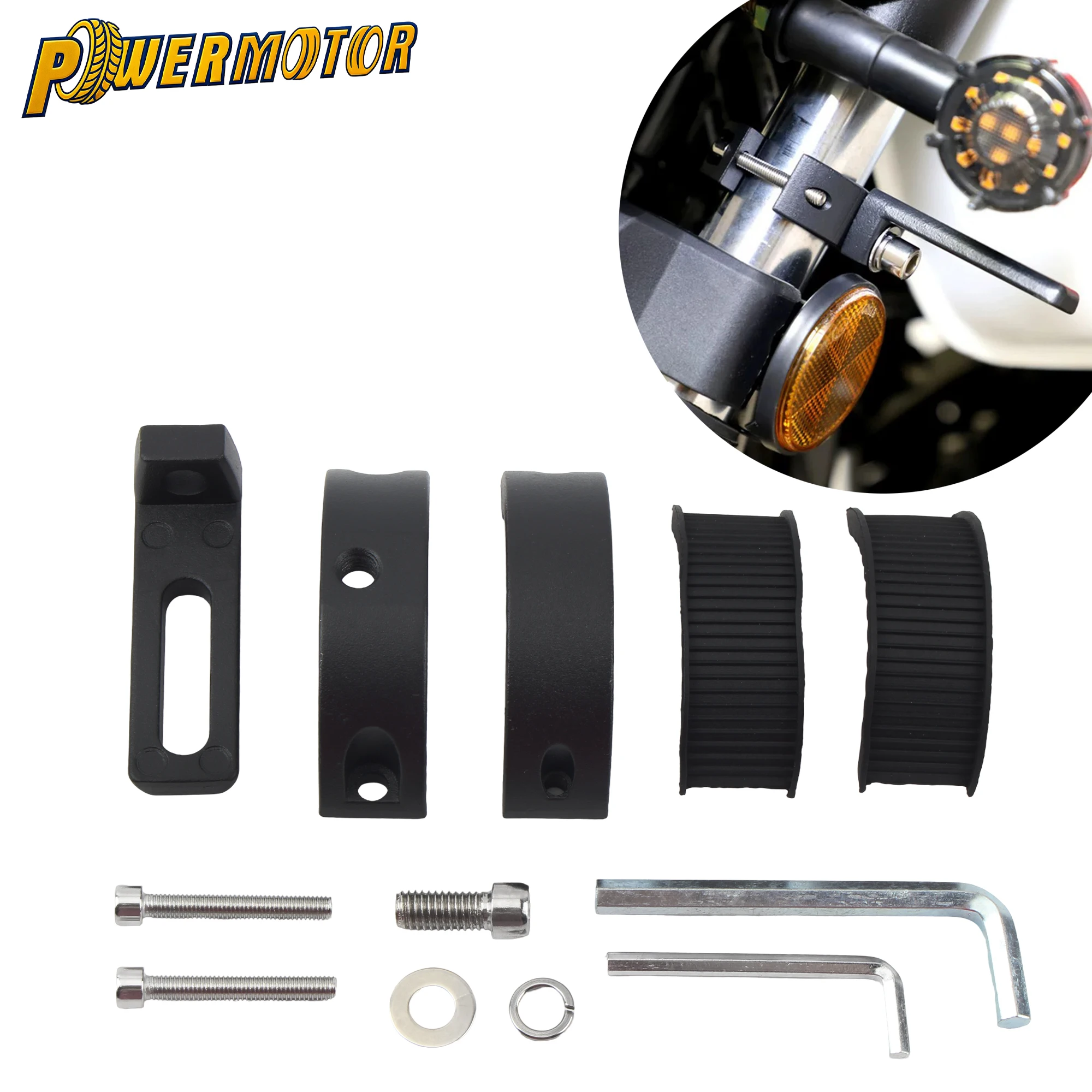 

Motorcycle Headlight Spotlight Bracket Adjustable Universal 20mm-38mm 38-60mm Light Holder Fork Mount Holder Clamp Bracket