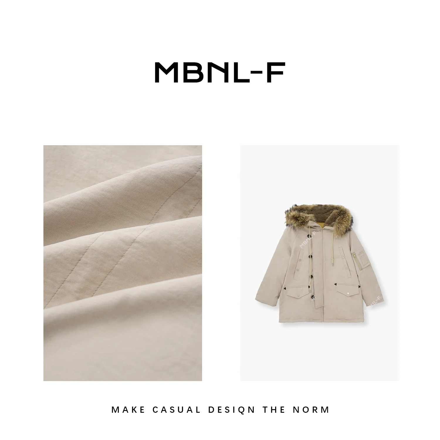 

MBNLF Fur Collar Parka down Jaet Women's Winter Coat MBNL-F White Goose down 2024 Summer Collection XMYRF970