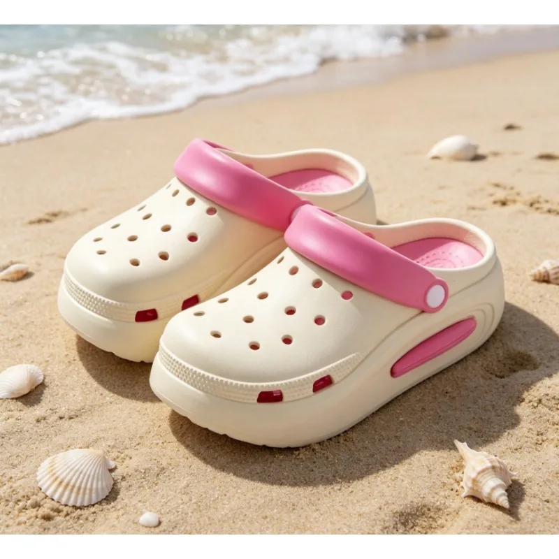 

Summer Outdoor Breathable Hole Shoes, Cute Cartoon DIY Accessories EVA Soft-soled Waterproof and Wear-resistant Women's Shoes