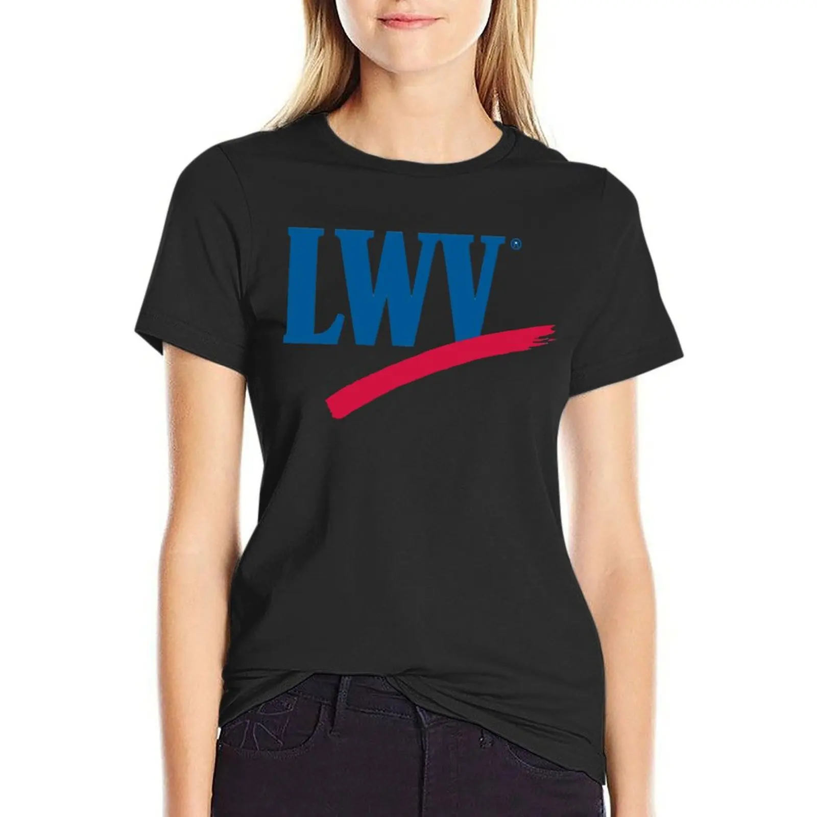 

League of Women Voters Logo T-Shirt summer top Short sleeve tee summer clothes cotton t shirts Women