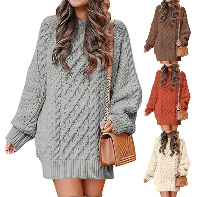 

O-Neck Knitted Pullover Long-sleeved Fashion All Match Basic Solid Casual Sweater Chic Streetwear Top Autumn Winter New