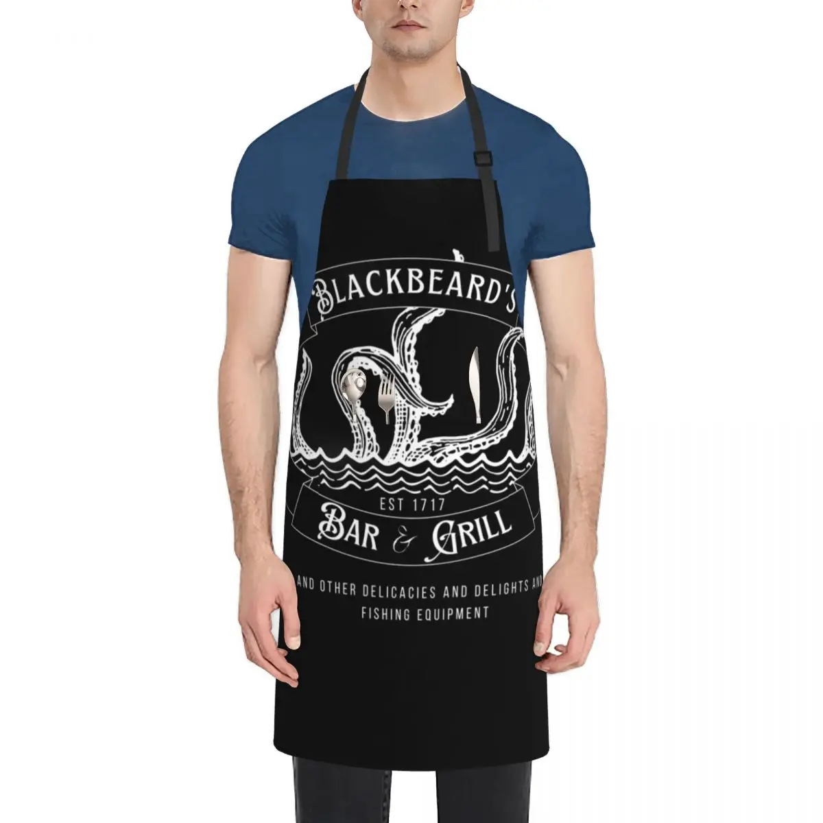 

Blackbeard's Bar and Grill Apron kitchen jacket woman Men's Kitchen Apron