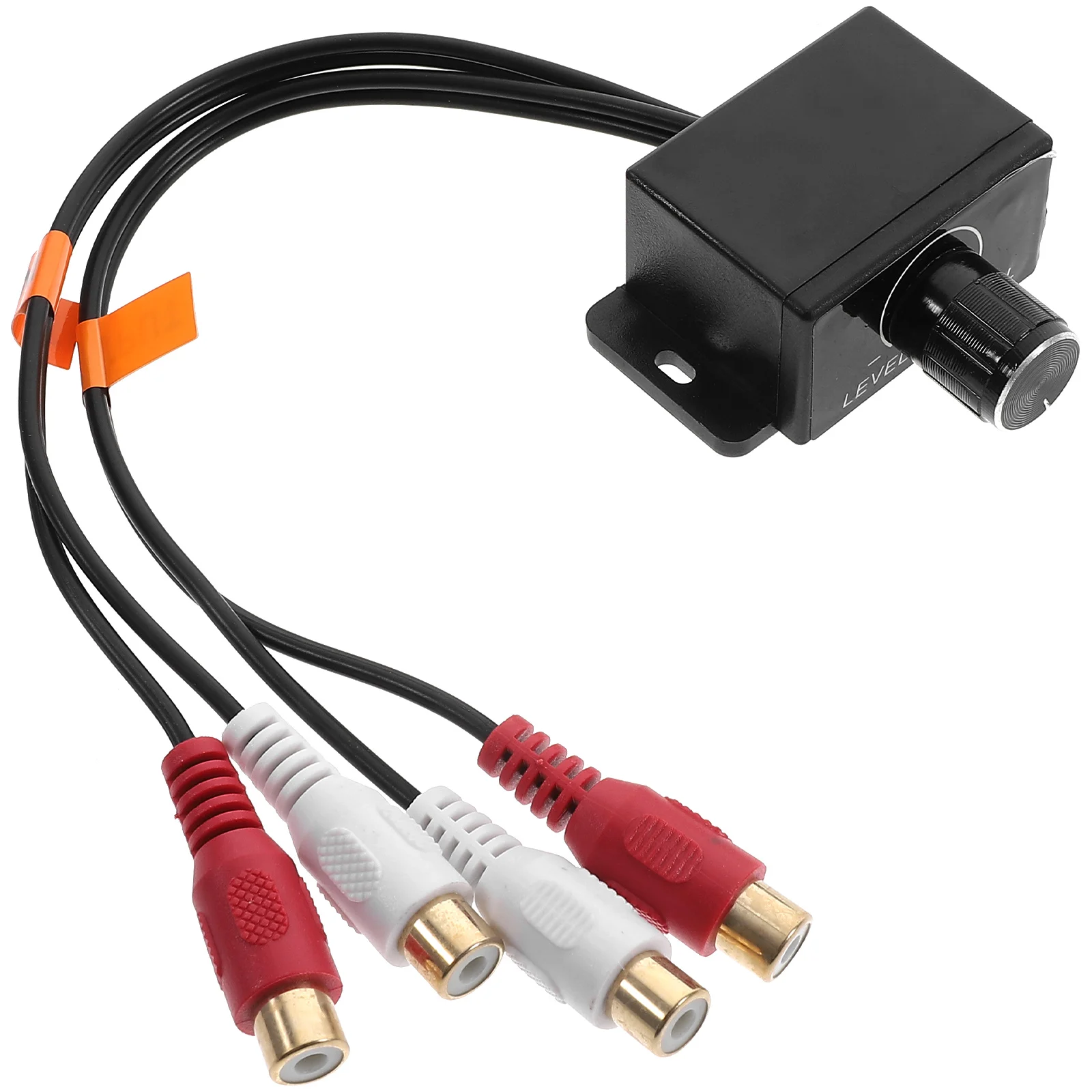

RCA Audio Adjuster 2 Inputs 2 Outputs Volume Control Knob Bass Car Amplifier Universal Adapter Relay Audio Parts