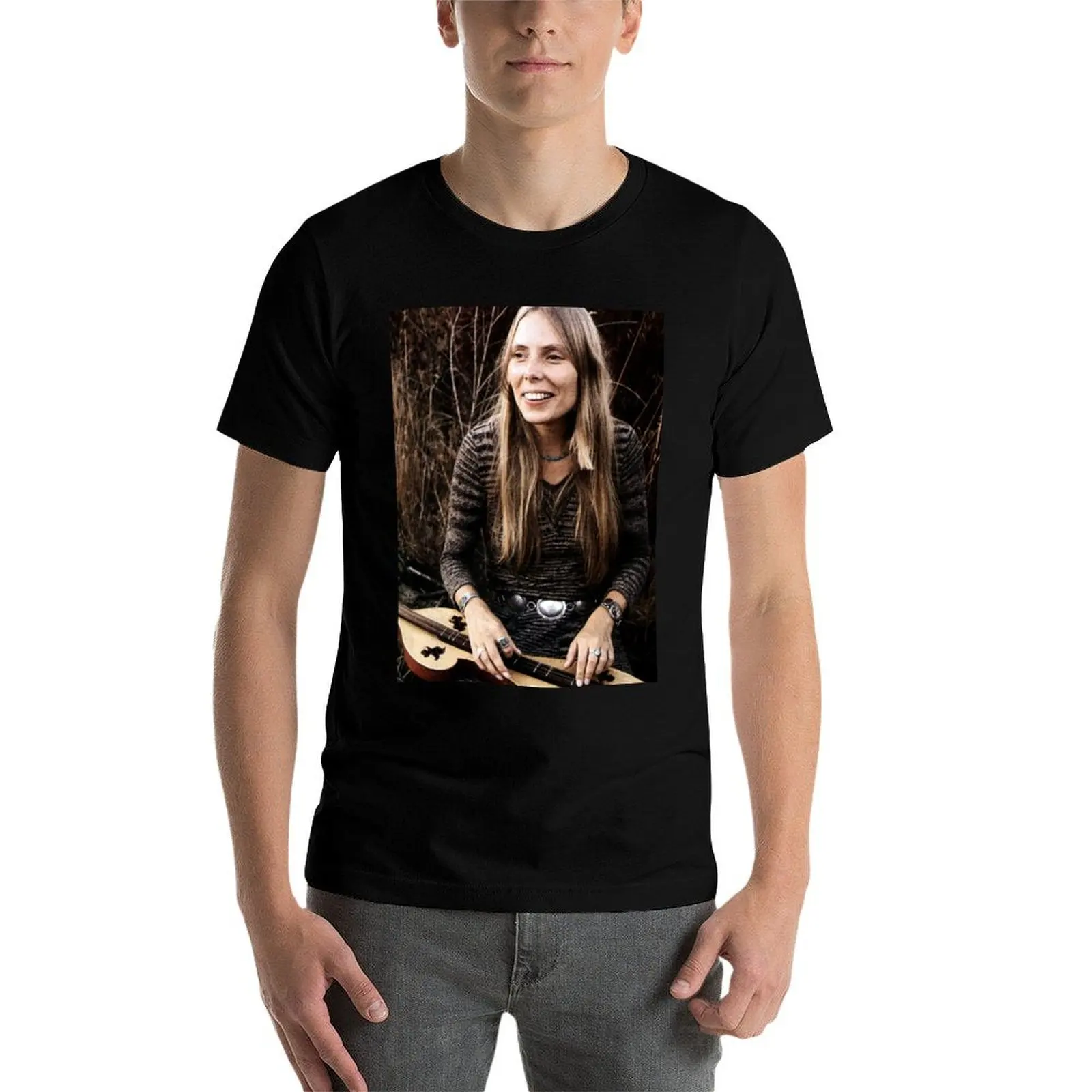 جوني ميتشل الملصقات تي شيرت تي شيرت شخصية القطن تي شيرت رجل تي شيرت للرجل حزمة القطن تي شيرت