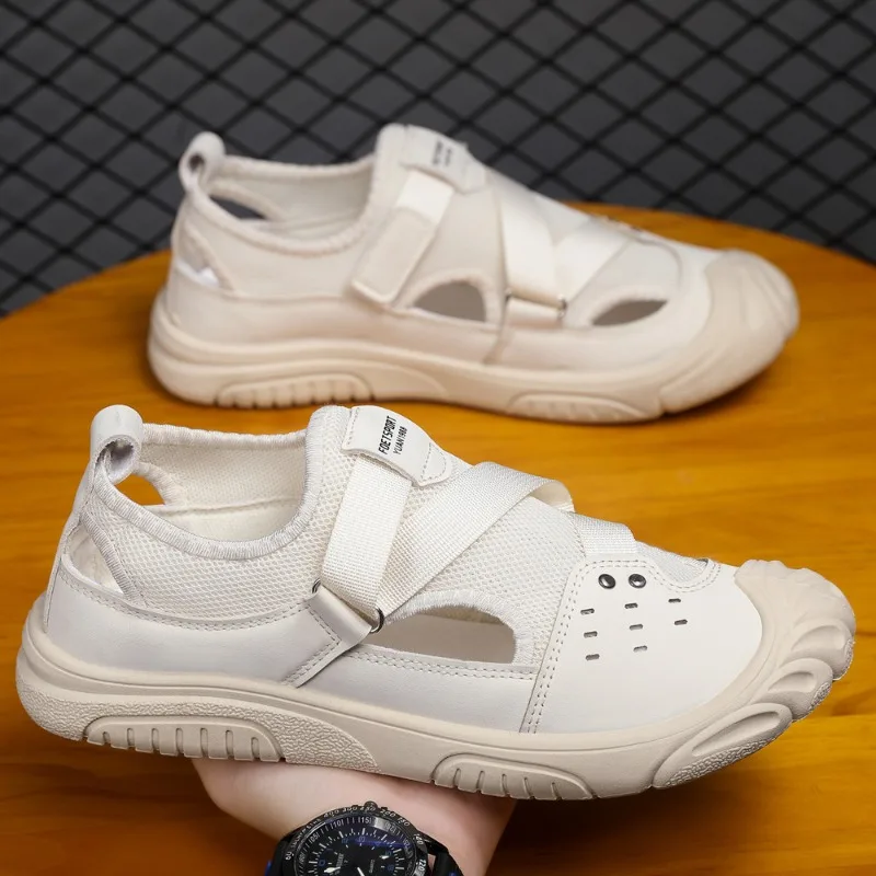Plus Size Men's Breathable Hollow Out Outdoor Hiking Sandals Non-slip Wear-resistant Soft Sole Comfortable Casual Walking Shoes