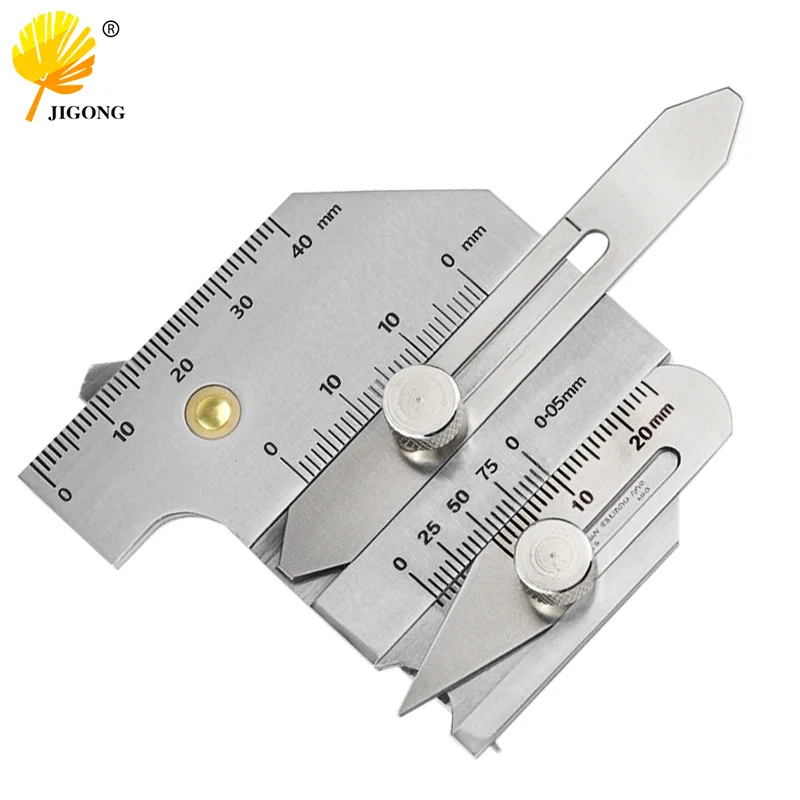 Welding Inspection Ruler 0-40m Weld Inspection Ruler Weld Gauge Measuring Ruler, Bevel Angle Bite Depth Ruler
