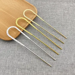 3pcs/set U Shape Hairpin Hair Sticks Making Alloy Hair Pins Clips Bridal Headpiece for Women Wedding Hair Handmade Accessories