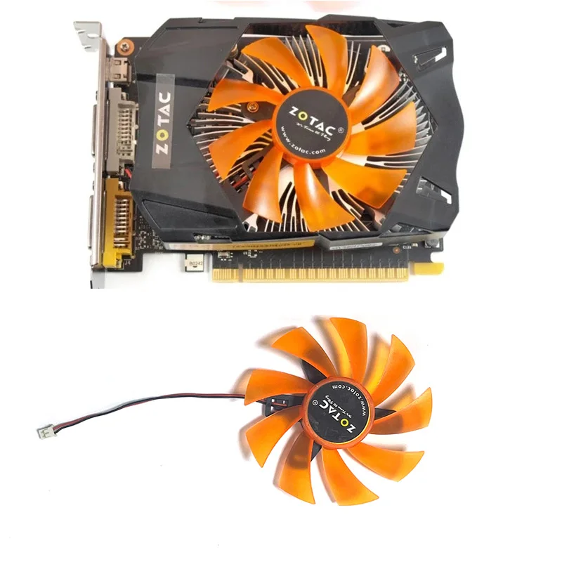 87MM GA92S2M DC 12V 0.28A 2Pin GTX 750 GPU Cooler for Zotac Geforce GTX 750 Ti 650 Graphics Card