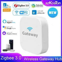 eWeLink App ZigBee 3.0 Smart Gateway Hub Smart Home Automation Wireless Bridge Voice Control Work with Alexa Google Alice Salute