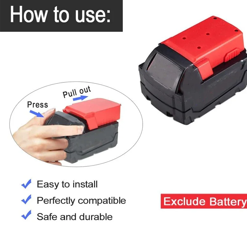 Accenditore batteria per auto Cavo booster automobilistico 8AWG per Dewalt/Milwaukee 18V Batteria ponticello Avviamento Kit di emergenza automobilistica