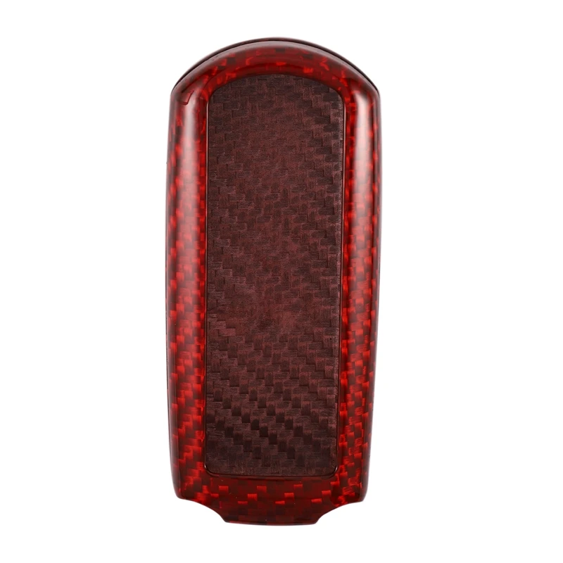 Red Real Carbon Fiber Case Remote Fob Key Cover Fit For Mazda 2 3 5 6 CX5 CX9 MX5 Miata