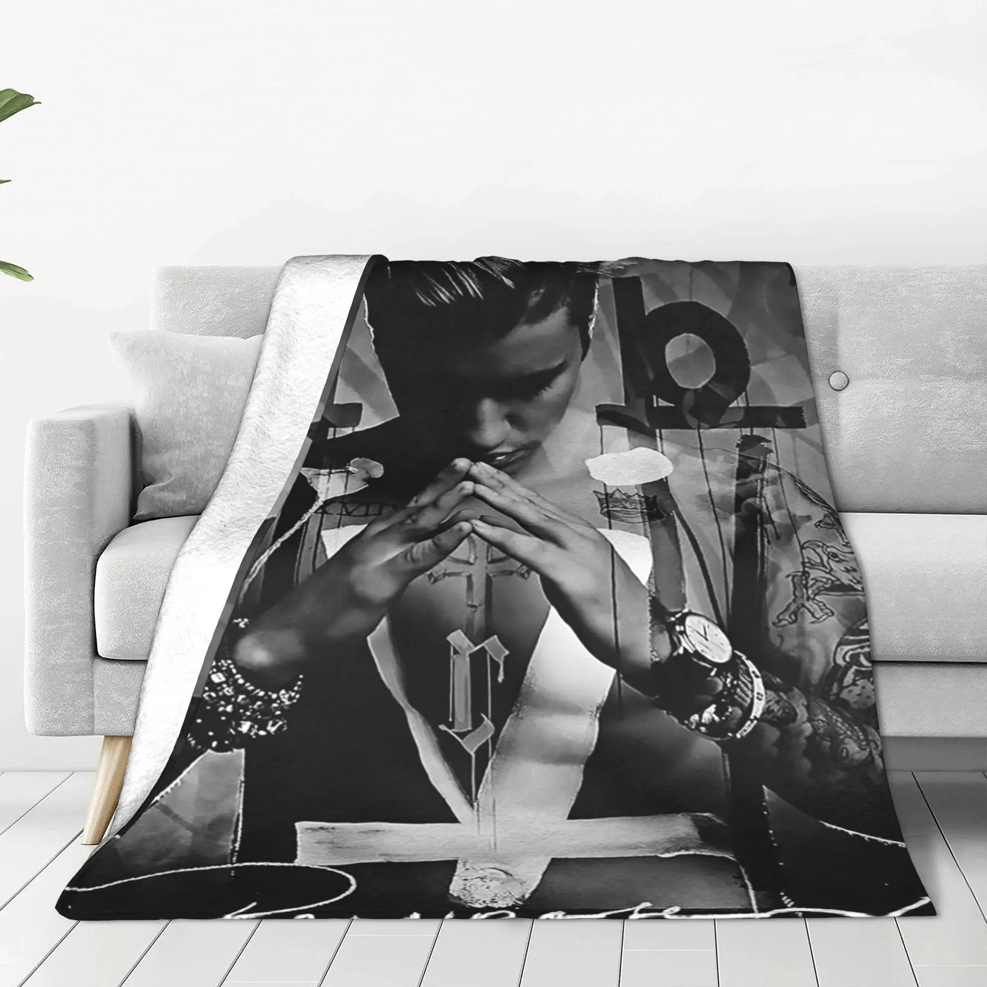 

Singer Justin Bieber Music Blanket JBiebs Flannel Funny Soft Throw Blankets for Home Restaurant Summer