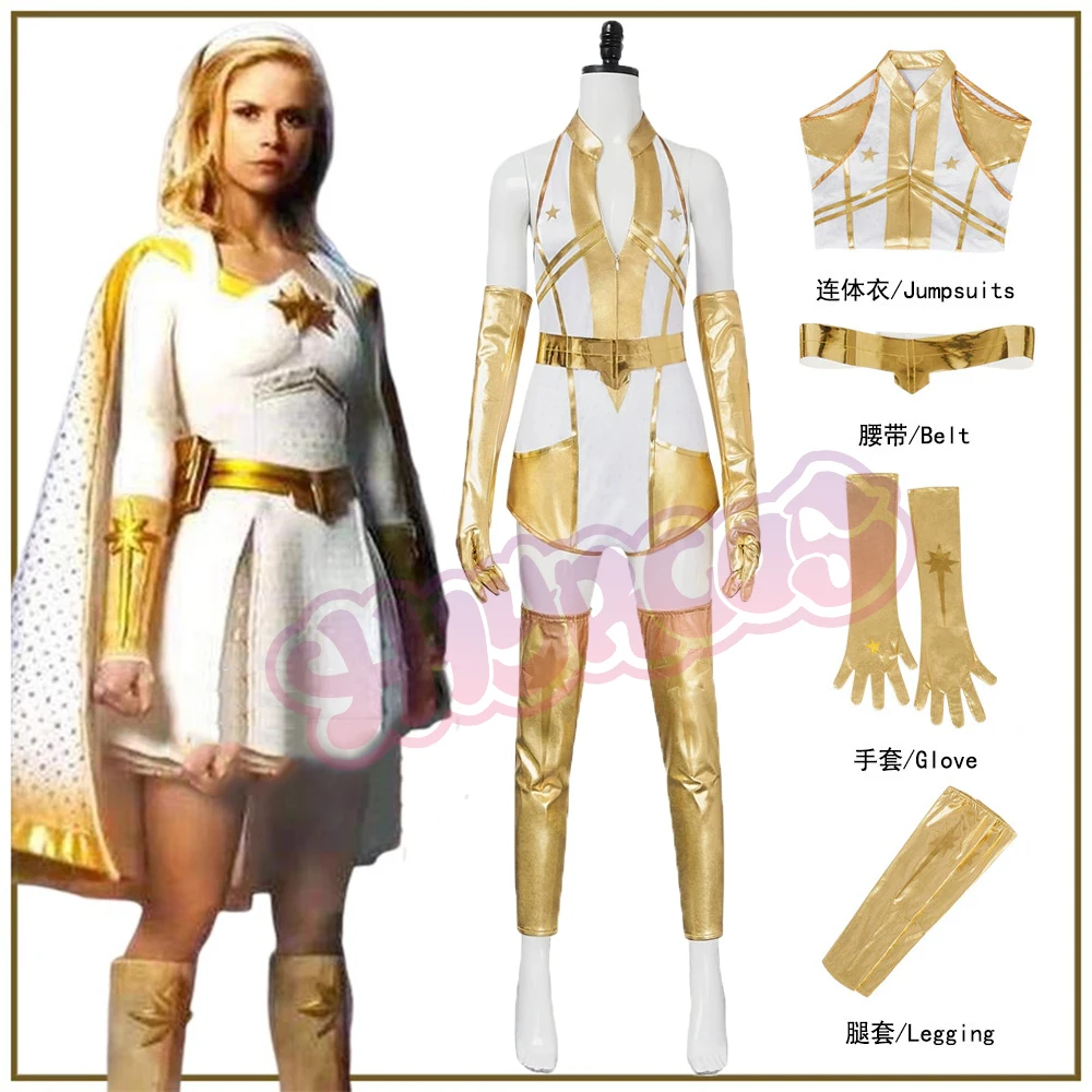 

4PCS SStarlight Cosplay Costumes Anime Anne January Jumpsuit Accessories Sexy Body Suits Halloween Party for Woman Men