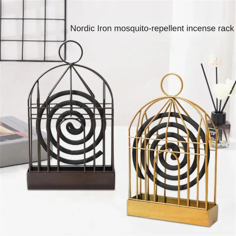 Birdcage Mosquito Coil Holder Fire Protection Birdcage New Type Mosquito Coil High Temperature Resistant Wrought Iron Nordic