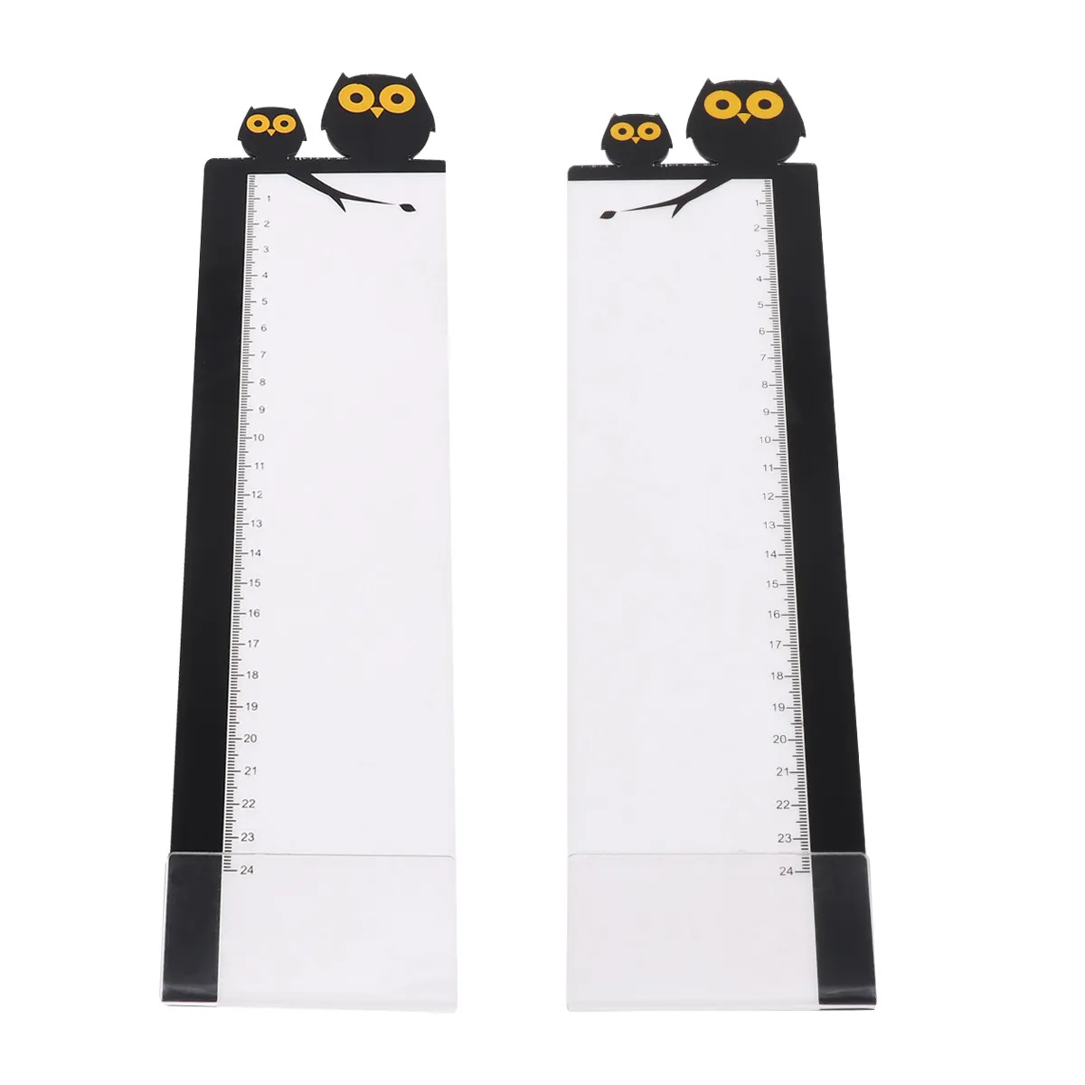 2Pcs Transparent Acrylic Monitor Memo Board Owl Shape Computer Message Holder for Office Home Students Schedule Organizer Sticky