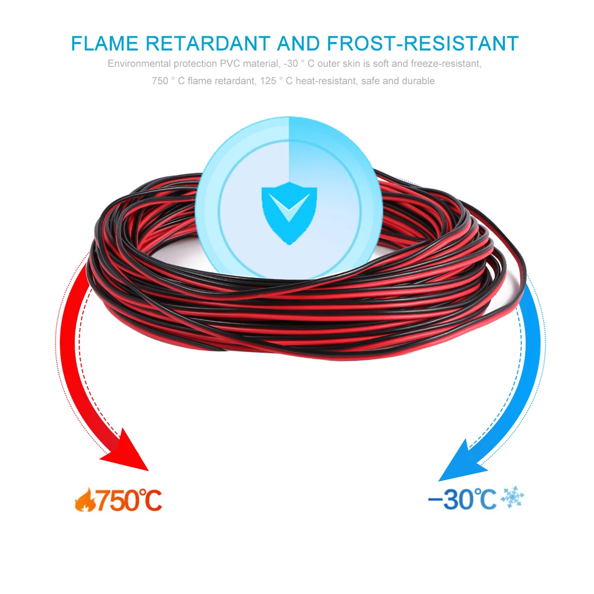 

Copper Core Wire Audio Cable Speaker Cord Stranded Flexible Braided Timing Stereo Sound Transmission Durable Professional Tool