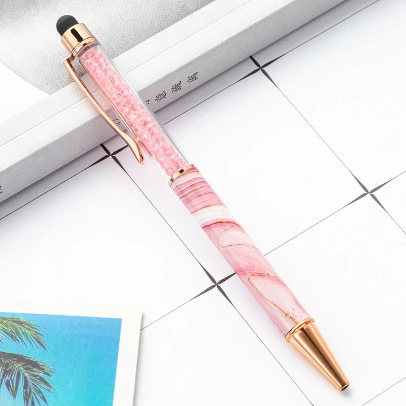 6Pieces 2-in-1 Ballpoint Pen Retractable Ballpoint Pen Office Signing Pen Business Gift Pen for Women Man