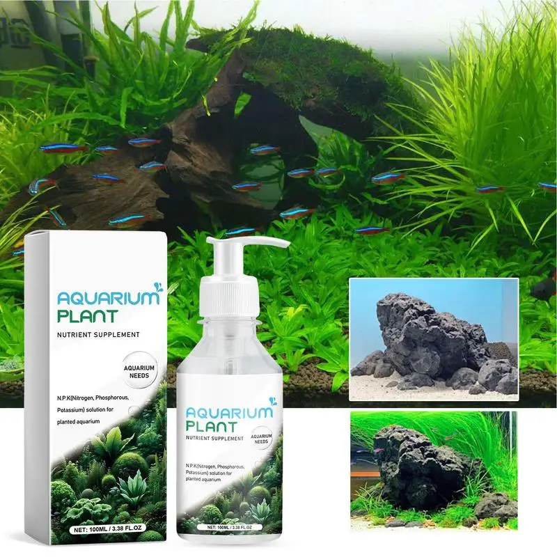 

100ml Aquarium Plant Food Organic Aquatic Plant Nutritional Supplement Plant Food Aquarium Fertilizer for Fish Tank