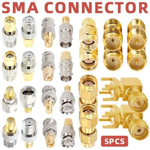 5 uds PL259 SO239 BNCK SMAK RP SMA a BNC UHF N macho hembra convertidor de conector Coaxial RF para cámara CCTV