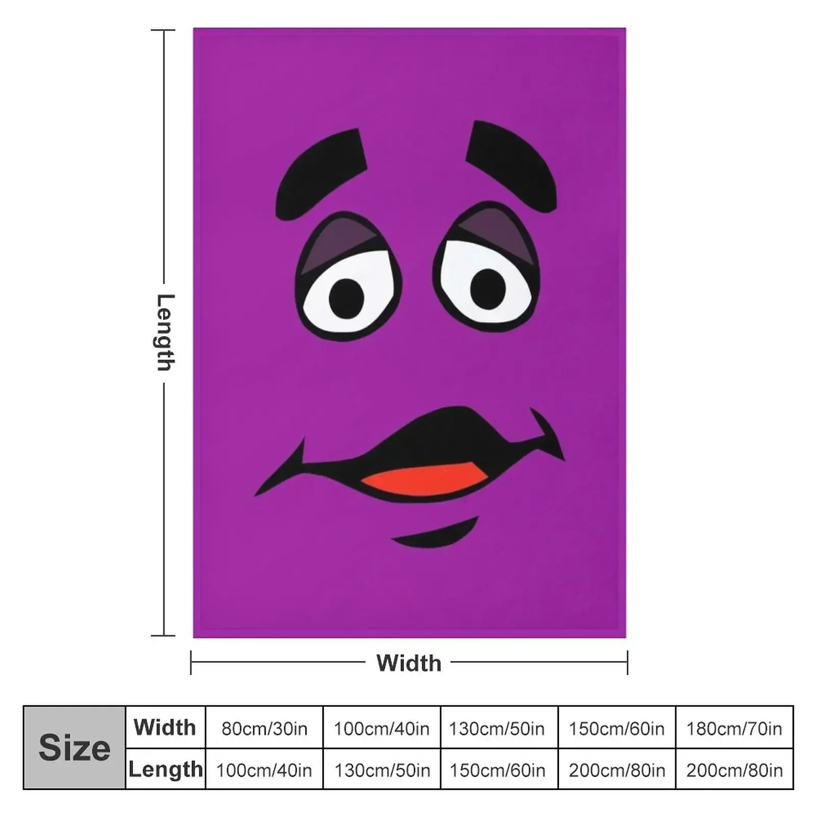 Grimace Cartoon Design - Transparent Background Throw Blanket Soft Plaid Soft Big Sofa Bed Blankets