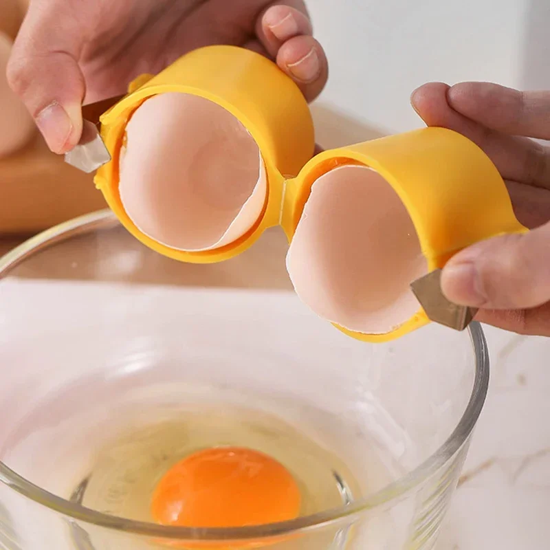 Stainless Steel Eggshell Separator Convenient Opening Eggshells Egg Peeler Kitchen And Home Use Auxiliary Tool For Peeling   ﻿