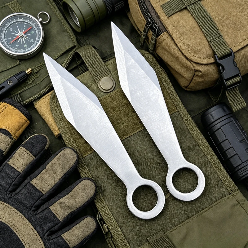 Cuchillo Balisong EDC sin filo afilado con funda portátil, herramientas para juegos de supervivencia al aire libre, camping y competición, cuchillo de supervivencia
