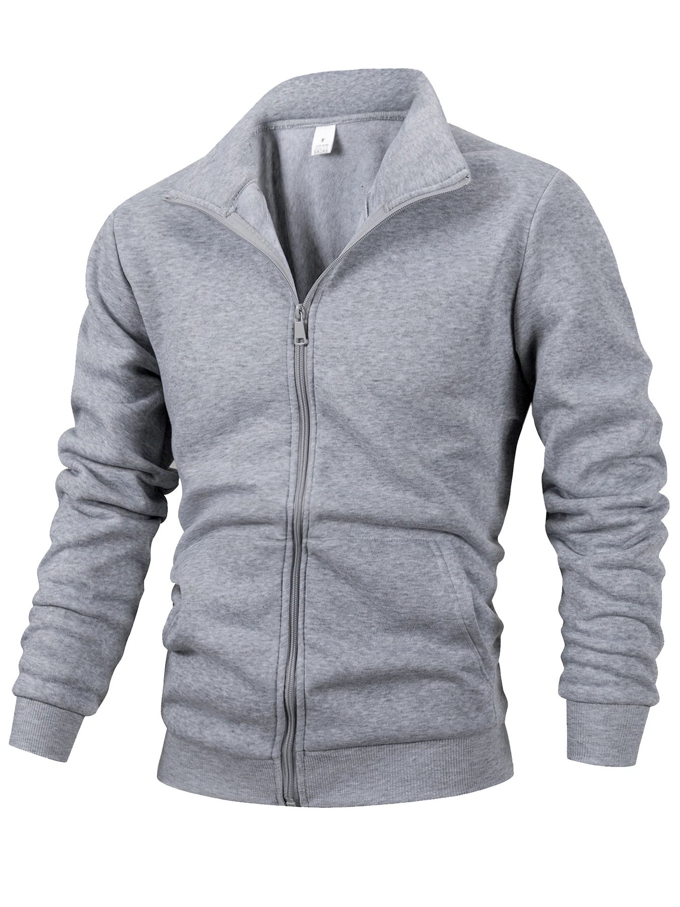 الخريف الشتاء الرجال طويلة الأكمام الصوف جاكيت زيبرا معاطف بلون الوقوف طوق سترة دافئة معطف رياضية في الهواء الطلق الرجال