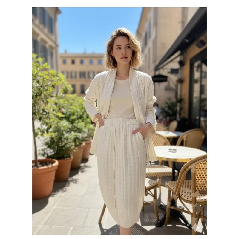 

Miyake Pleated Skirt Set Plisse 2025 Fall New Fashion Peplum Long Sleeve Pleated Skirt Set Funky Fashion Casual Fold 2 Piece Set