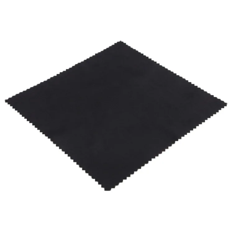 

100pcs 20x20cm Big Size Needle 2 Black Microfiber Cleaning Cloth Eyeglasses Glasses Cleaner Tool