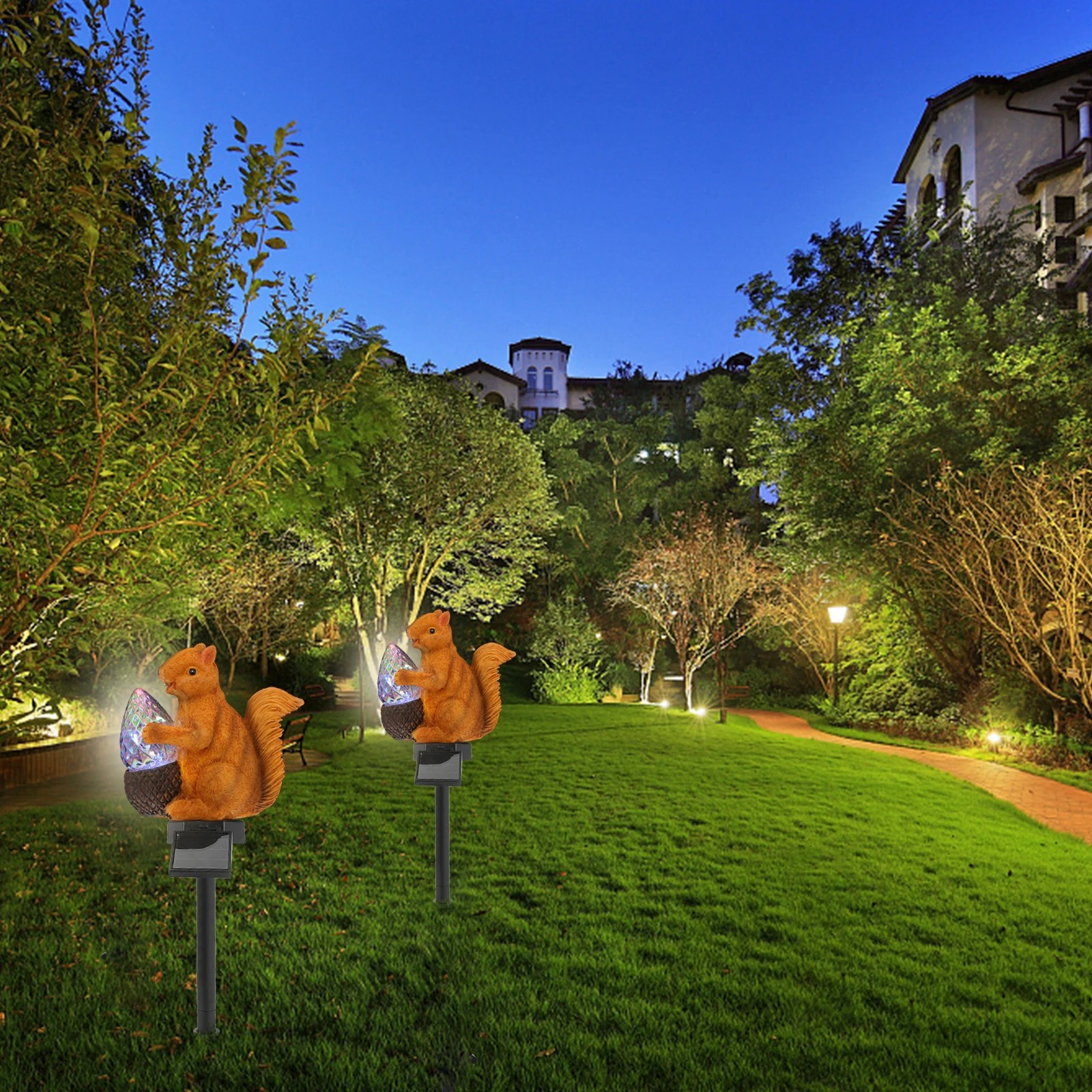 

Solar Ground Lamp LED Solar Lamp Resin Material Durable Outdoor Garden Light Lawn Decoration Driveway Pathway Yard Villa