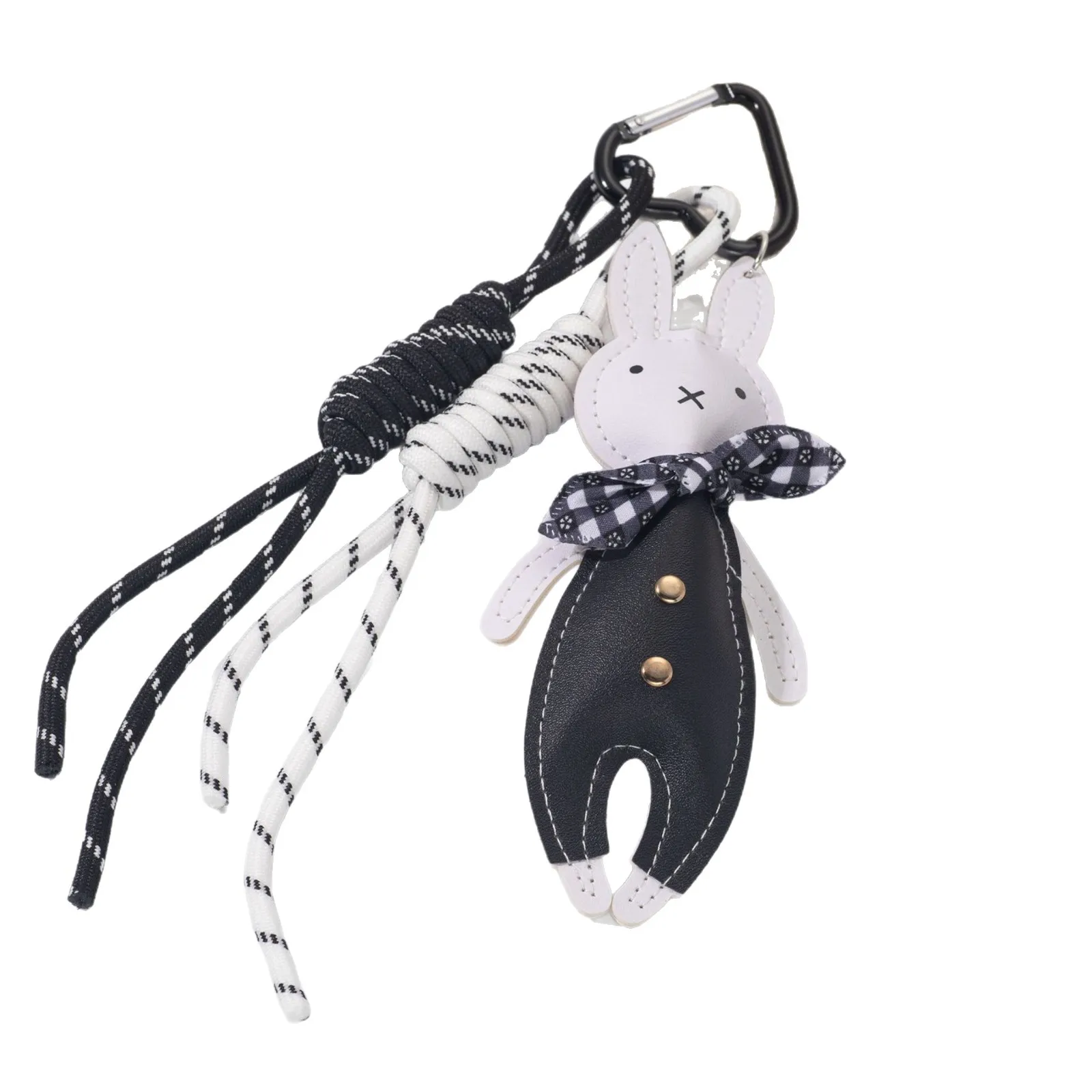 Nouveau mignon sac en cuir pendentif écharpe lapin poupée pendentif cartable voiture lanière Premium porte-clés accessoires sac pièces accessoires