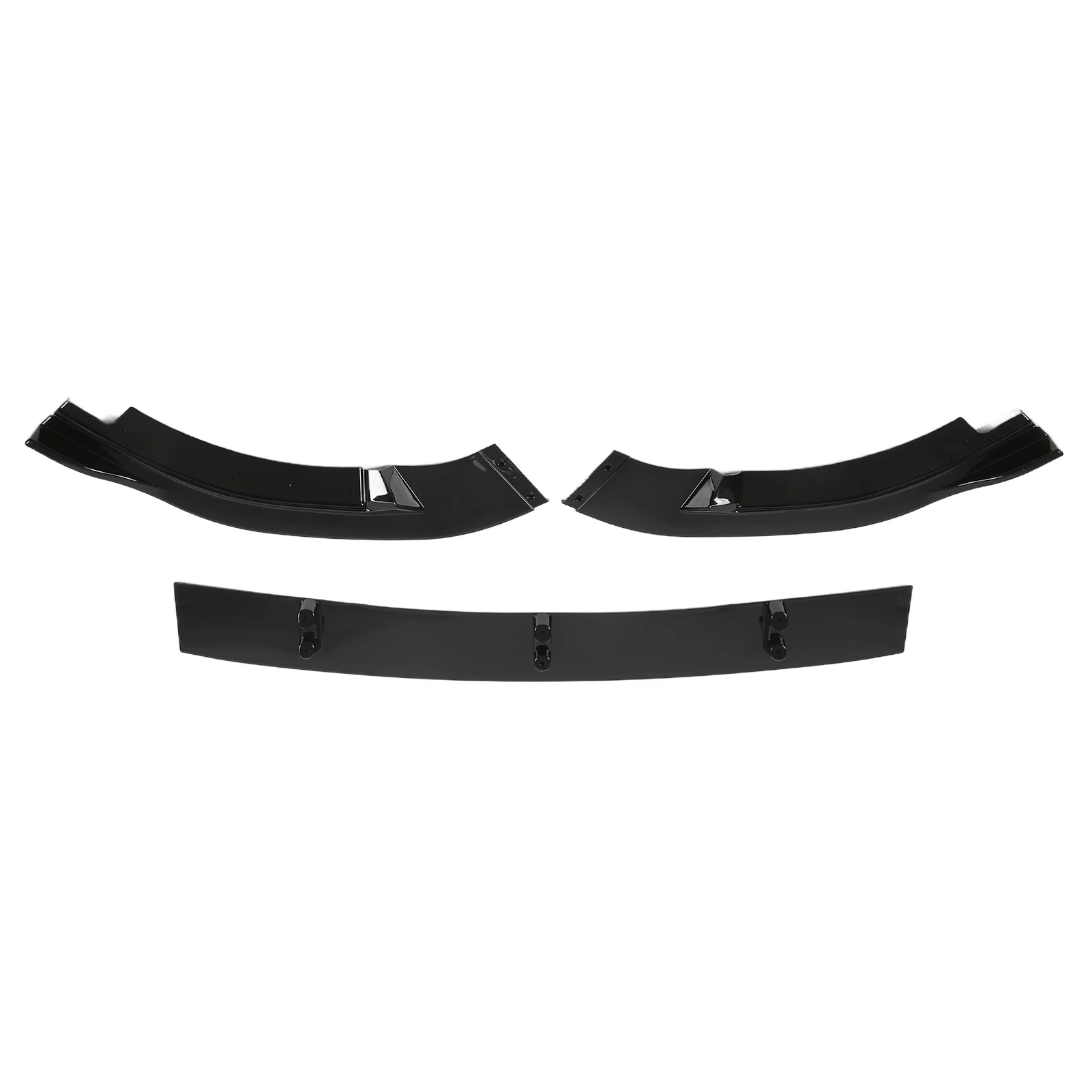

3 Sections Front Bumper Splitter Lip - UV Resistant & Glossy Black, Replacement for MK6 GTD 2009‑2013, Auto Exterior Styling