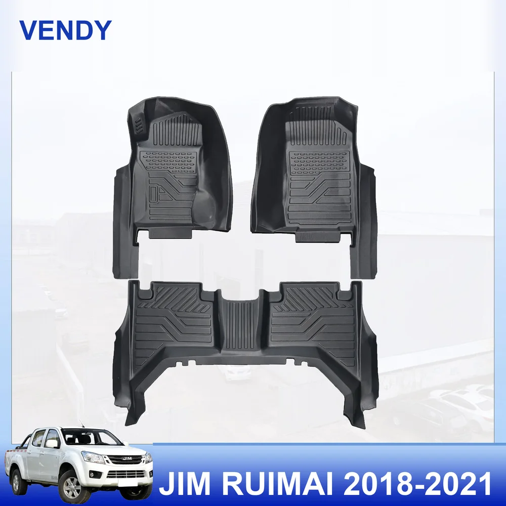TPE Car Floor Mats Custom Fit for JIM Ruimai 2018-2021 Left Hand Drive Full Set All Weather Waterproof Easy to Clean