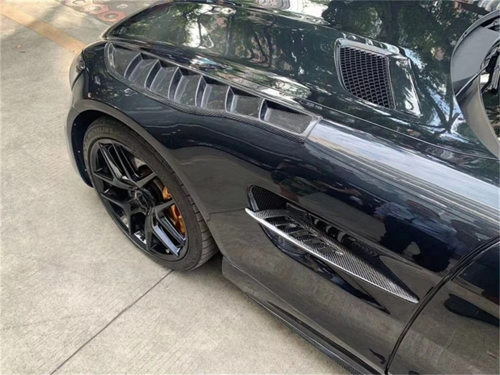 مصدات من ألياف الكربون شبه طراز PRO لسيارة Mercedes Benz AMG GT GTC GTS تعديل وترقية مصدات السيارة #4