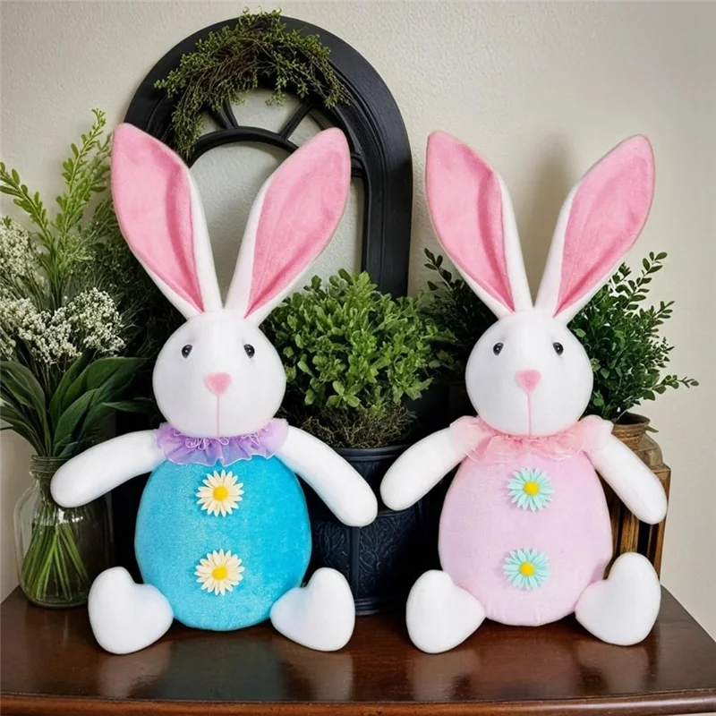 Easter Bunny Decorations Easter Gnomes LED Easter Decor  Spring Decorations For Home Handmade Swedish Tomte Doll 2Piece-Y41A