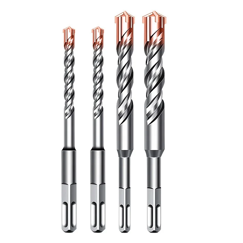 Four‑Edge Sawtooth Cross Impact Drill Bit, Round & Square Shank Wall Drill