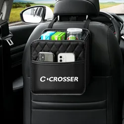 Car Backseat Storage Box Phone Pocket Hanging Holder Pouch PU Leather For Citroen Crosser Auto Accessories Automobile protection