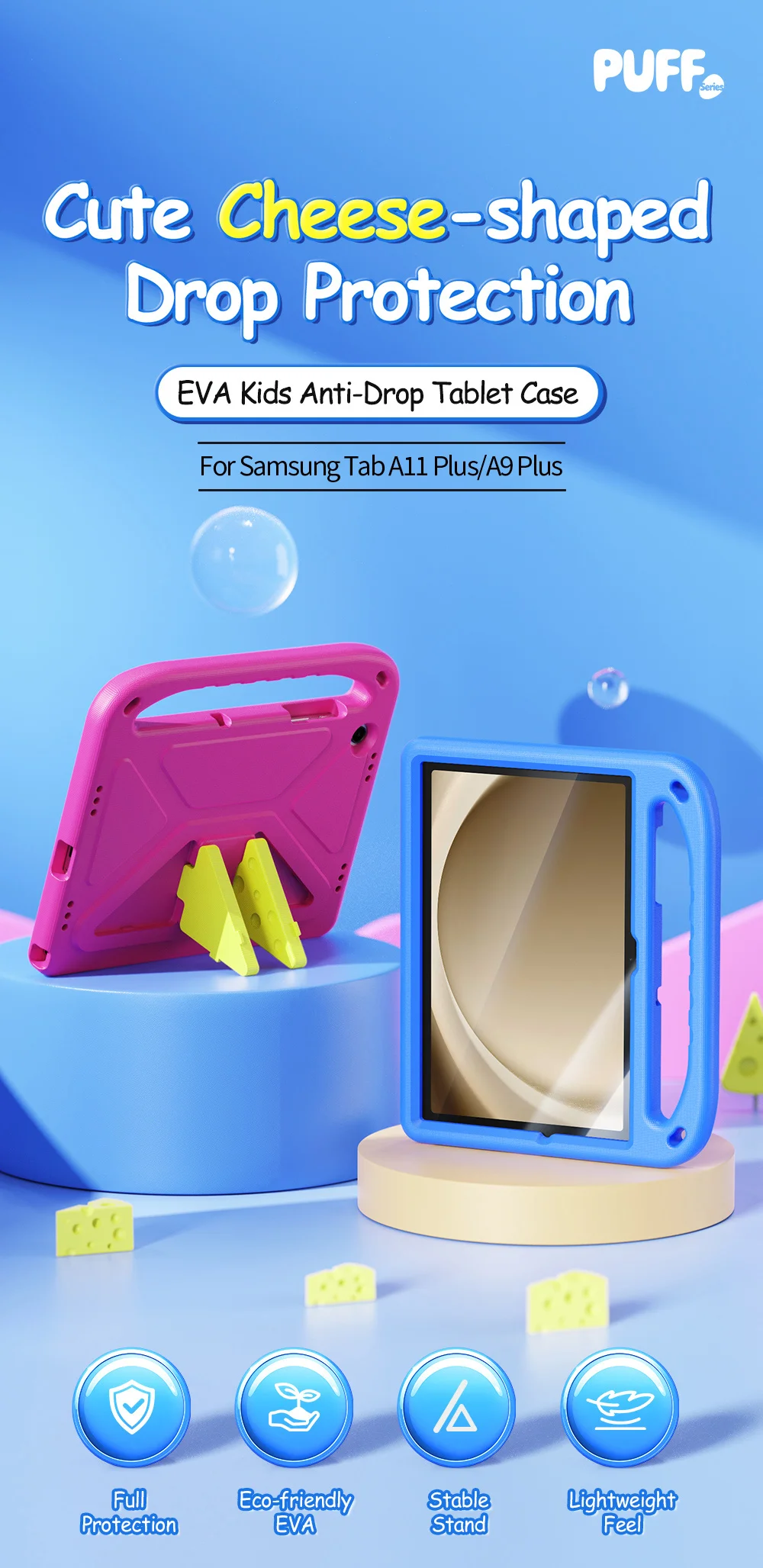 DUXDUCIS stoßfeste EVA-Hülle für Kinder für Samsung Galaxy Tab S11/S10 Lite/S9 FE/S8 11 Zoll Tab A9 8.7 A11 Plus Anti-Drop-Ständer-Abdeckung – Detail 2