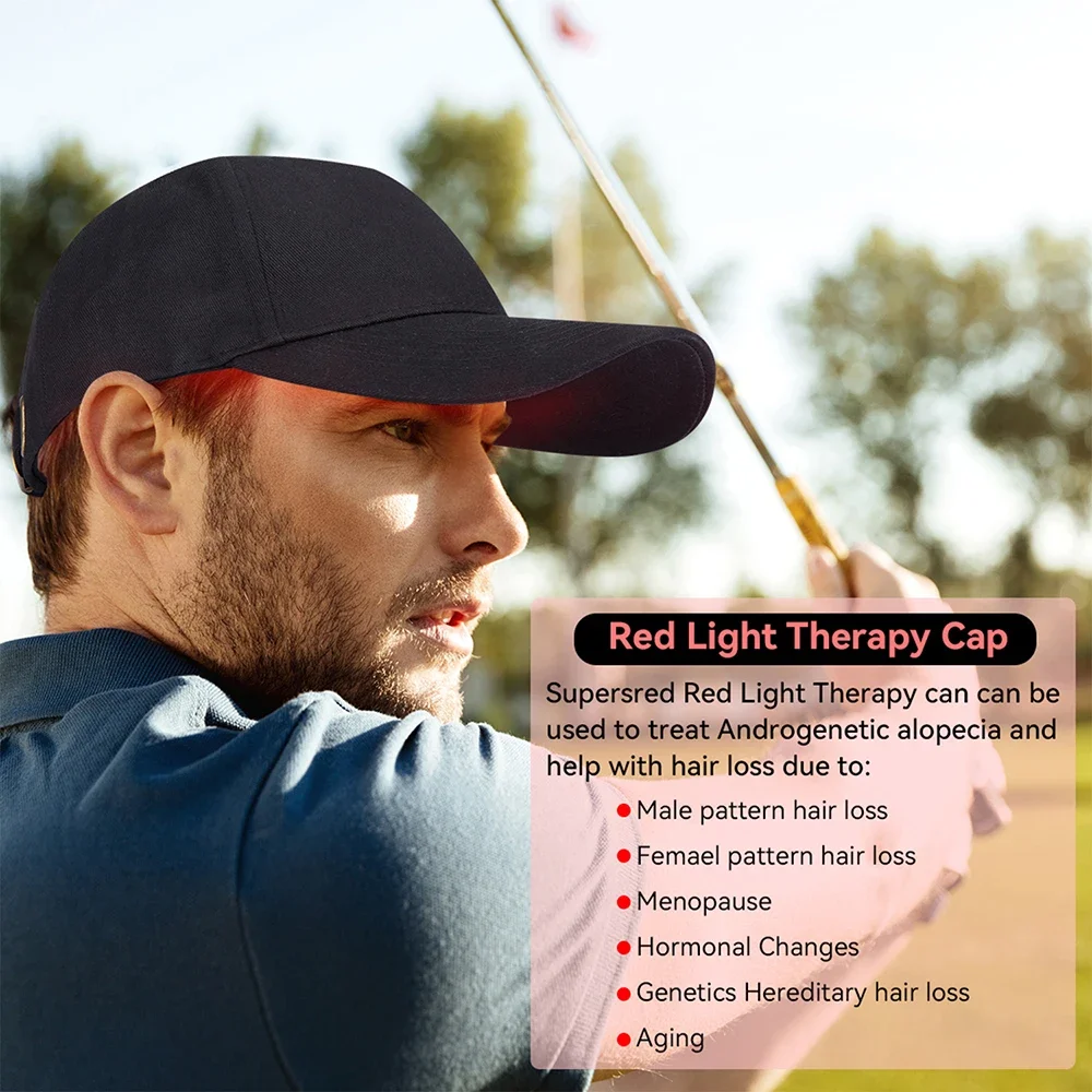 Wireless Red Light Hair Regrowth Cap Portable LED Scalp Stimulation Hat For Thinning Bald Hair