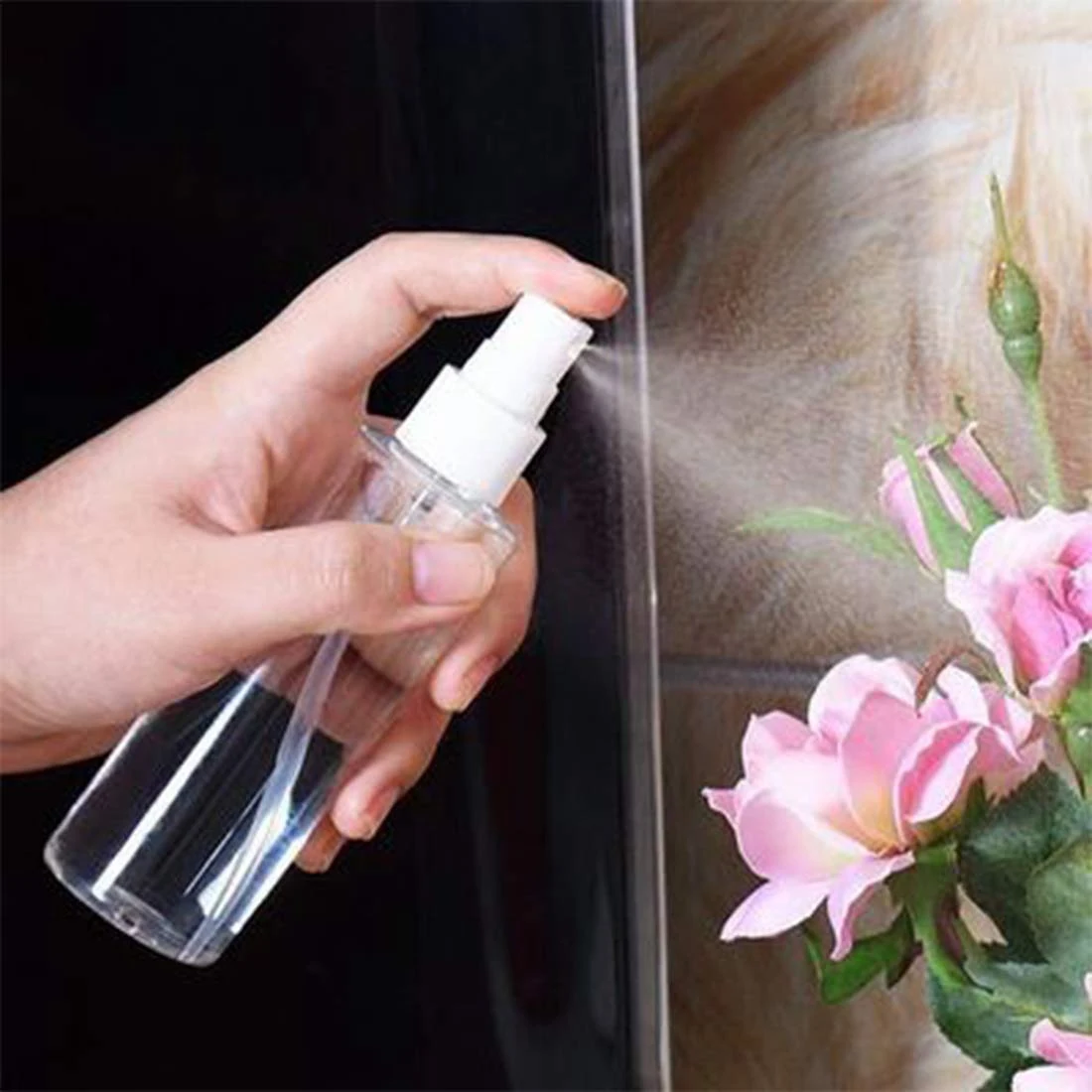 

50PCS 75Ml/2.5OZ Mist Spray Bottle Premium Transparent DIY Crafts Empty Pump