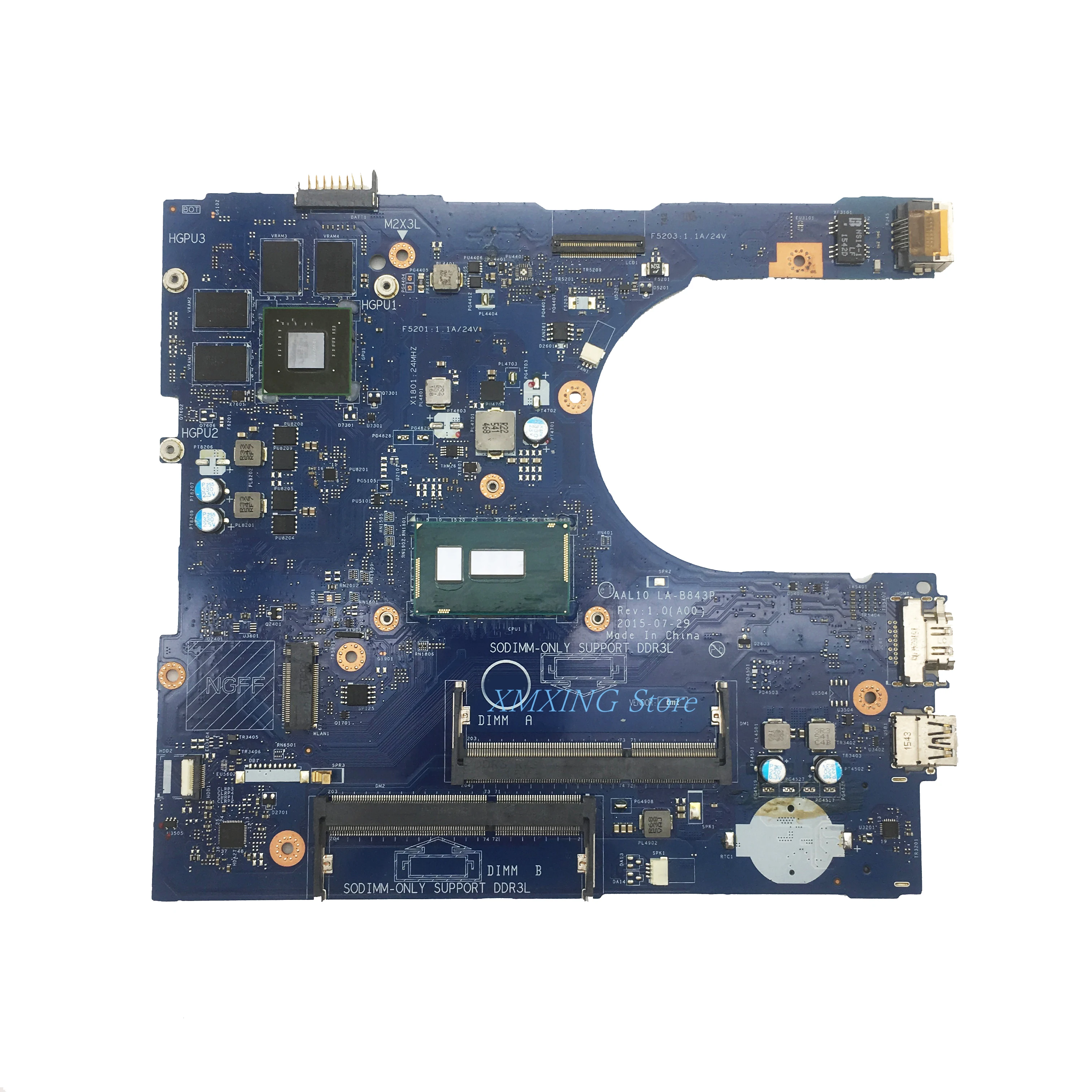 

FULCOL For DELL Latitude 5458 5558 Laptop motherboard SR23Y I5-5200U CPU LA-B843P CN-01WHF7 01WHF7 1WHF7 Tested 100% work