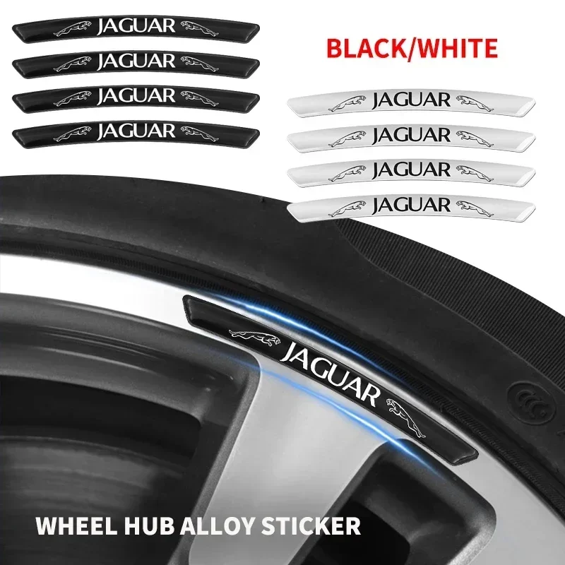 

4pc Car Wheel Hub Badge Tire Rim 3D Stickers For Jaguar XE XF XJ F-Type F-Pace XFR XKR XEL XJS XFL XK XJL XJ6 E-Pace Accessories