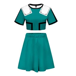 Boku No Hero Academia My Hero Academia Cosplay Costume OCHACO URARAKA Todoroki Shoto Bakugou Katsuki All Might Dress Top +Skirt