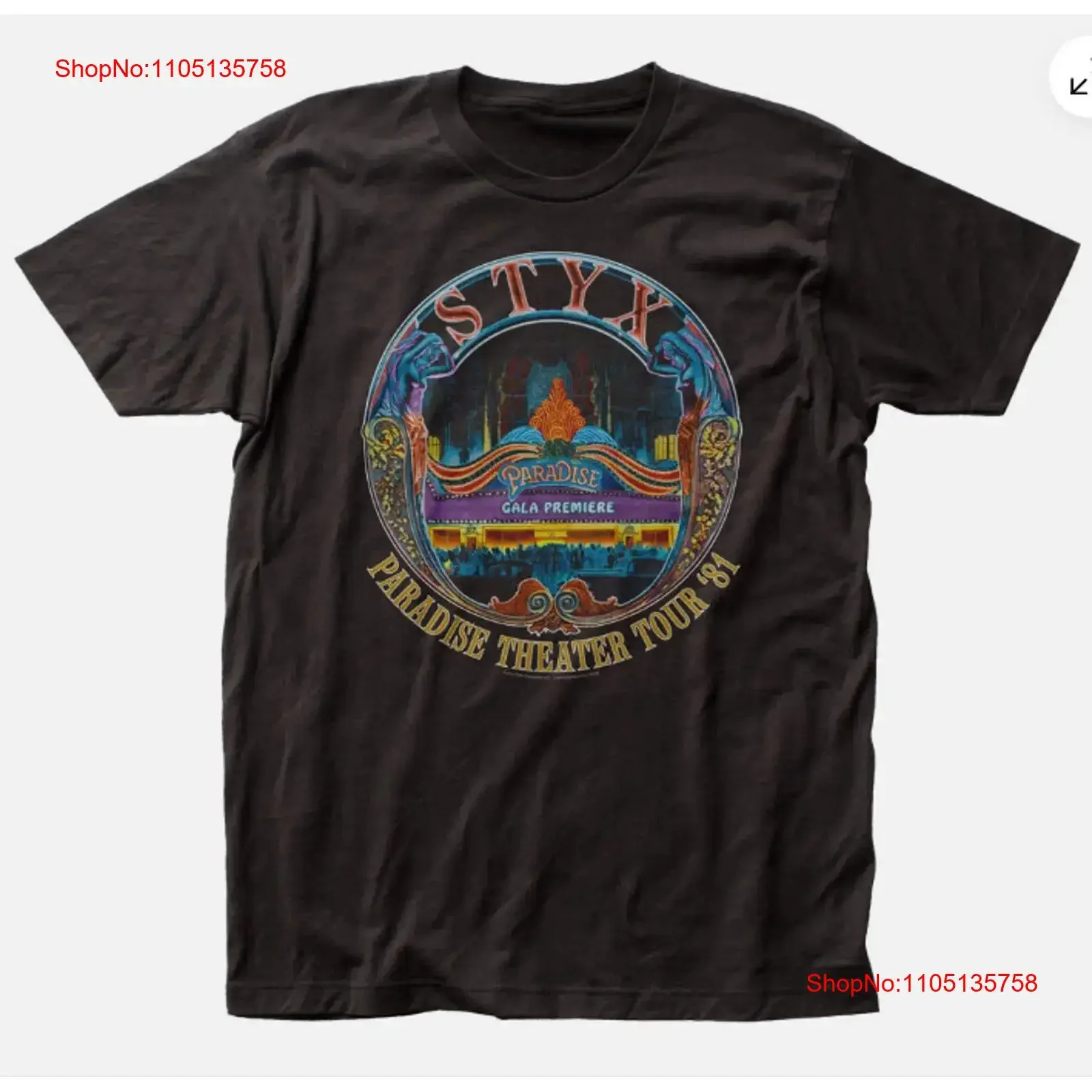

Мужская футболка Styx Paradise Theater Tour в стиле рок-н-ролл, классическая группа, новая черная винтажная стираная слегка унисекс, мягкая графика