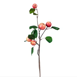 Small Apple Home Furnishings Artificial Lemon Branch Display Plant 48CM Fruit Decoration Kitchen Fake Stem Flower Decor
