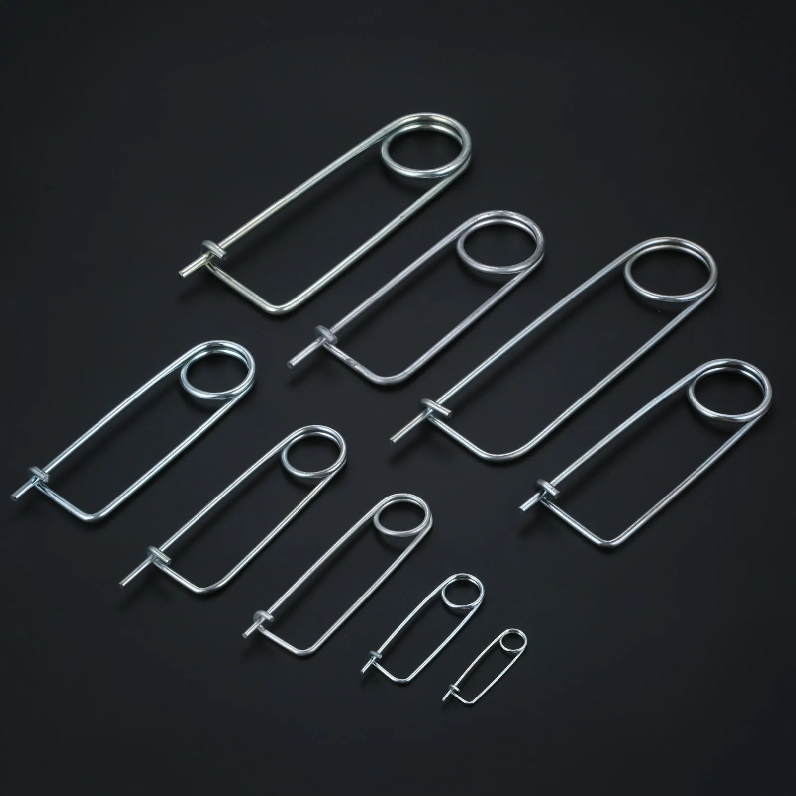 10/5/1Pcs Brooch Shape Cotter Safety Pins Steel Spring Pin Quick Lock Brooch Locking Fastener For Farm Lawn Garden Hitch Boat