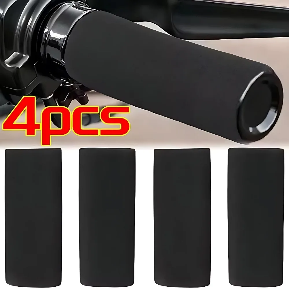 Slip on Foam Grip Cover Anti Vibration Sponge Handlebar Sleeve UV Resistant Comfort Black Cut To Length Motorcycle Retrofit Part