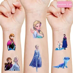 1 Uds. Disney Frozen Anna Elsa Original tatuaje pegatina Anime figura de acción frozen princesa Kawaii niños niñas regalo de cumpleaños