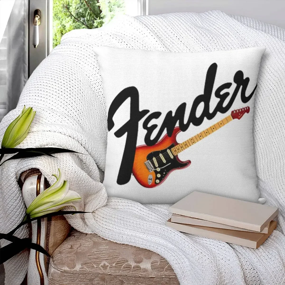 Fender Strat Classic Square Pillowcase Pillow Cover Polyester Cushion Decor Comfort Throw Pillow for Home Car